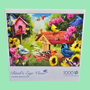 Buffalo Games Bird's Eye View "Garden Birdhouse" 1000 Piece Jigsaw Puzzle